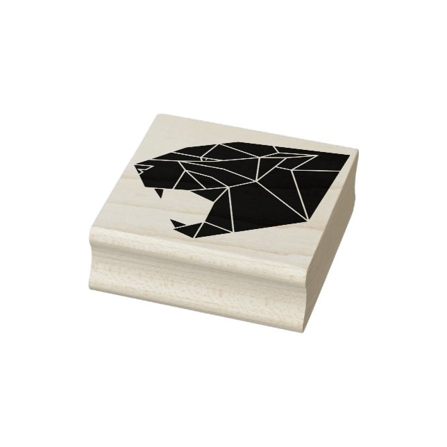 abstract cougar head art stamp (Stamp)