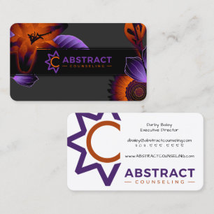 abstract counseling business cards