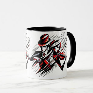 Abstract Couple with Violin Mug