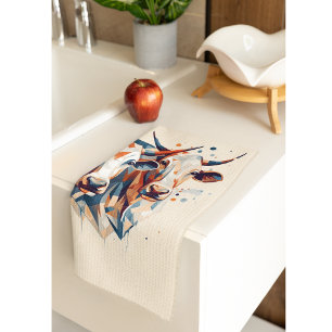 Abstract Cows, customisable Tea Towel