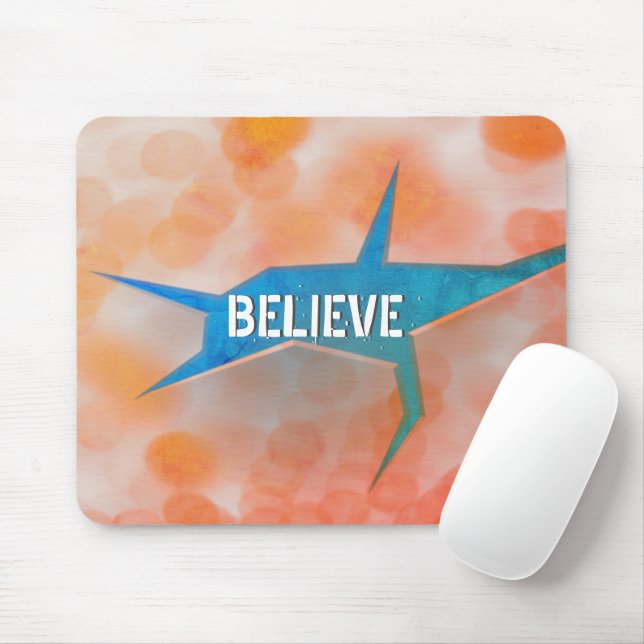 Abstract Crack on Orange Bokeh  Mouse Pad (With Mouse)