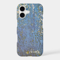 abstract cracked blue paint