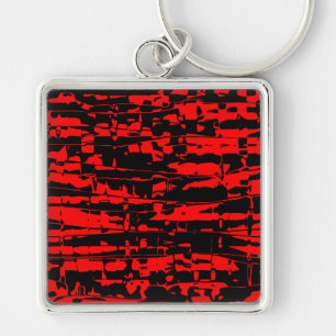 Abstract Crackle Key Ring
