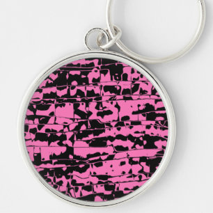 Abstract Crackle Key Ring