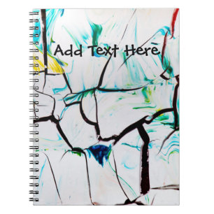 Abstract Cracks in Green Yellow Blue Notebook