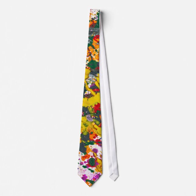 Abstract - Crayon - One evening at the diner Tie (Front)