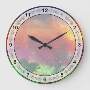 Abstract - Crayon - Utopia Large Clock