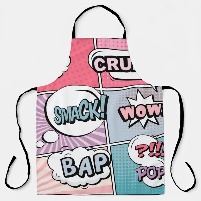 Abstract creative concept comic pop art style blan apron (Front)