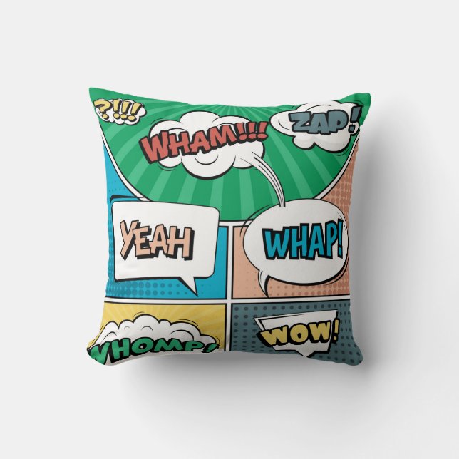 Abstract creative concept comic pop art style blan cushion (Front)