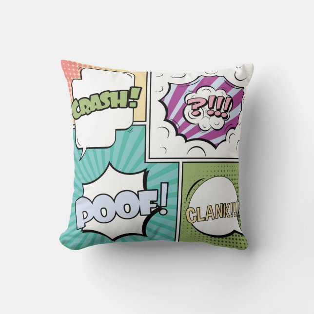 Abstract creative concept comic pop art style blan cushion (Front)