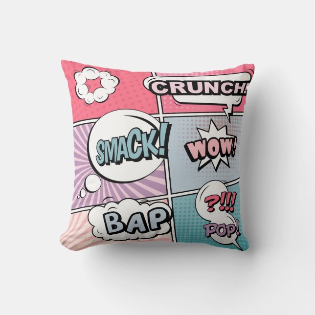 Abstract creative concept comic pop art style blan cushion (Front)