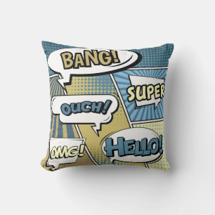 Abstract creative concept comic pop art style blan cushion