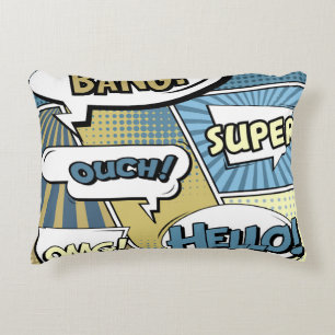 Abstract creative concept comic pop art style blan decorative cushion