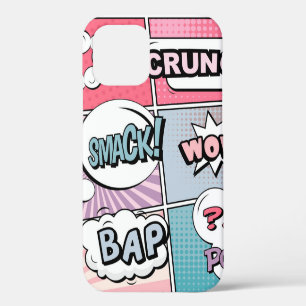 Abstract creative concept comic pop art style blan iPhone 12 case