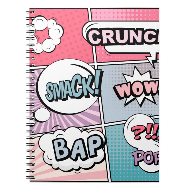 Abstract creative concept comic pop art style blan notebook (Front)
