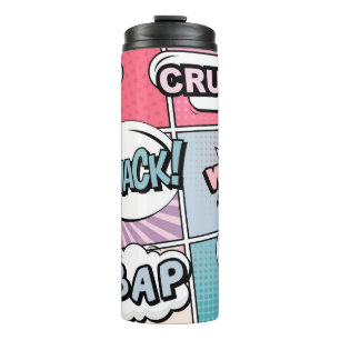 Abstract creative concept comic pop art style blan thermal tumbler