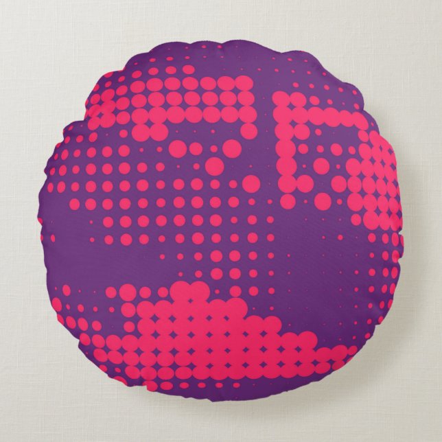 Abstract Creative concept comics pop art style bla Round Cushion (Front)