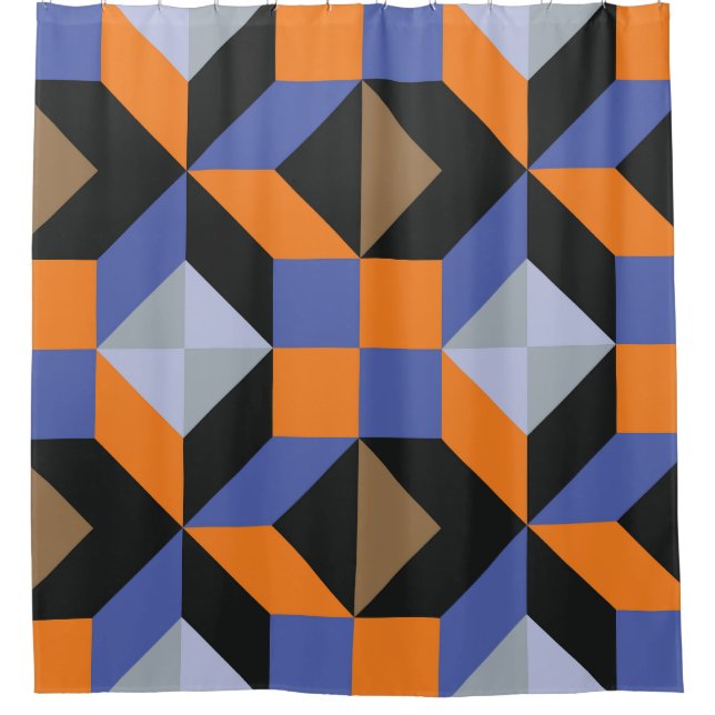 Abstract Creative Design Wallpaper Shower Curtain (Front)
