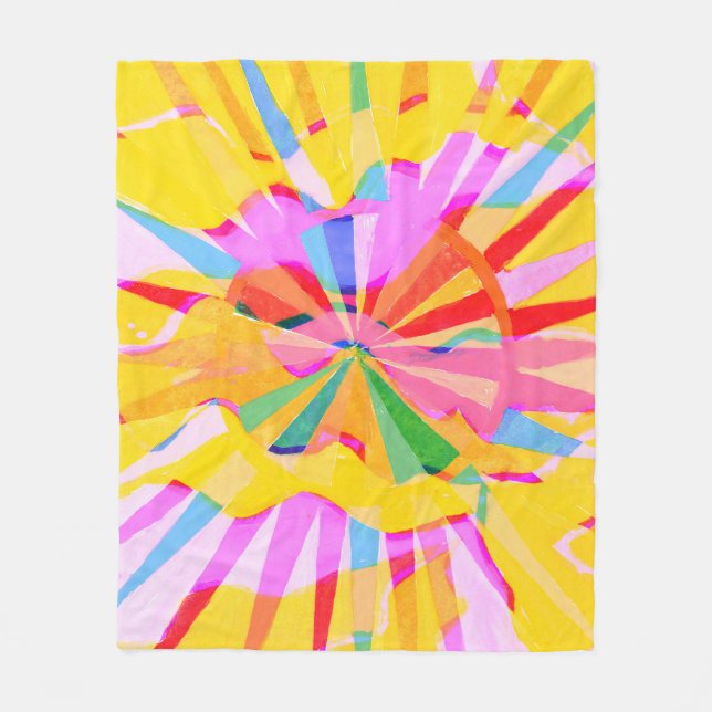 Abstract creative drawing, colourful background. fleece blanket (Front)