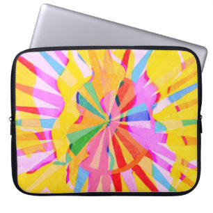 Abstract creative drawing, colourful background. laptop sleeve