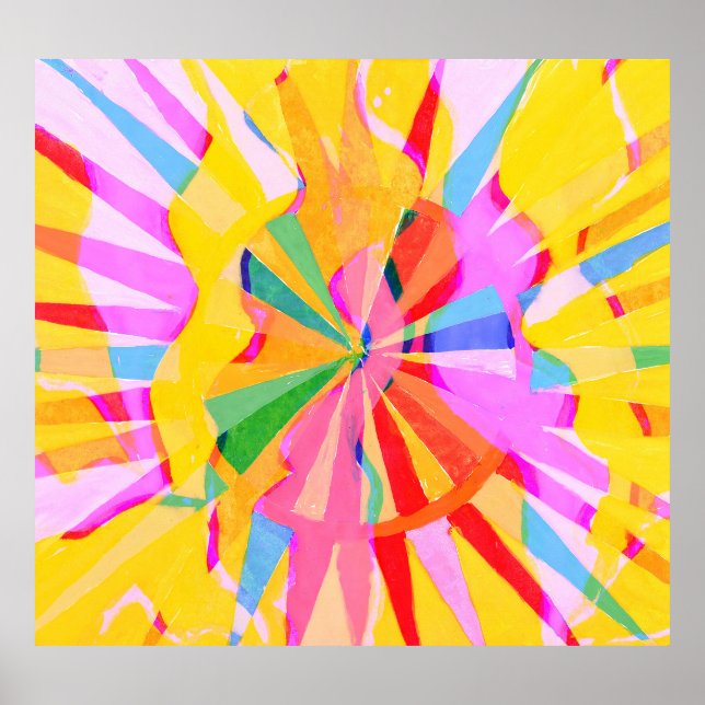 Abstract creative drawing, colourful background. poster (Front)