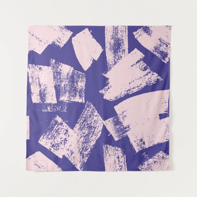 Abstract creative seamless pattern with brush stro tapestry (Front)