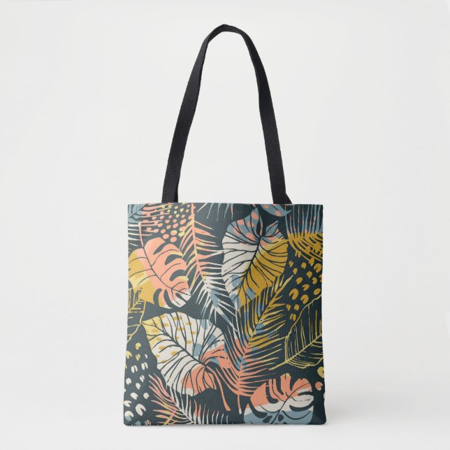 Abstract creative seamless pattern with tropical p tote bag (Front)