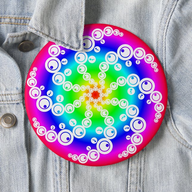 Abstract Crop Circle 6 Cm Round Badge (In Situ)