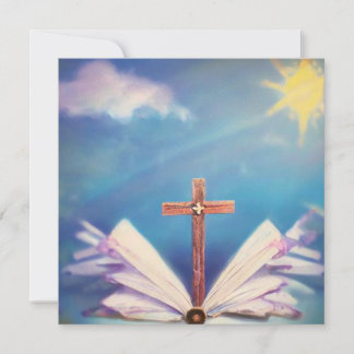 Abstract Cross & Bible Invitation