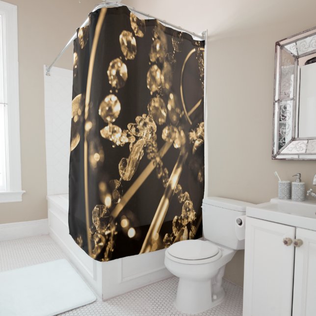 Abstract Crystal Chandelier  Shower Curtain (In Situ)