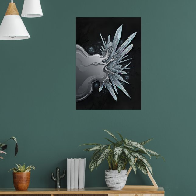 Abstract Crystal Ice Shards Fine Art Print (Living Room 1)