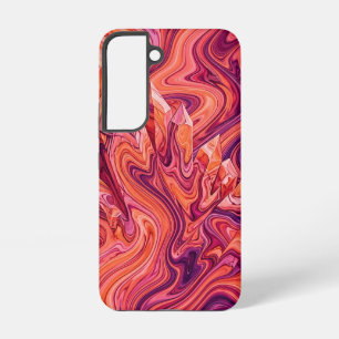 Abstract Crystal Sunset Liquid Samsung Cases