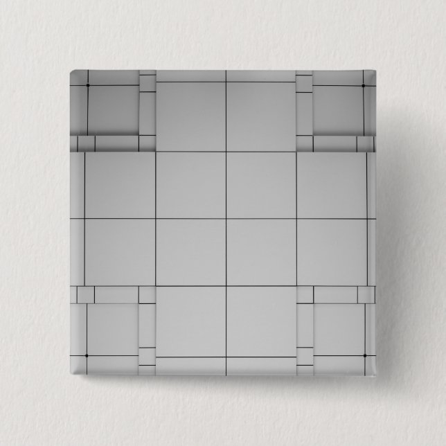 Abstract Cubes 15 Cm Square Badge (Front)