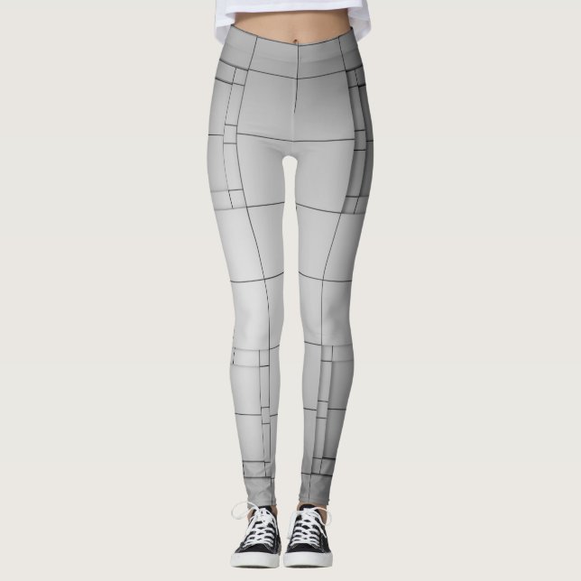 Abstract Cubes Leggings (Front)