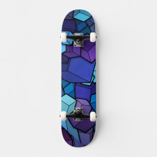 Abstract Cubes Skateboard