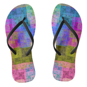 Abstract cubes thongs