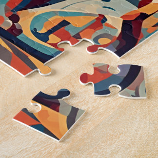 Abstract Cubism Cat Jigsaw Puzzle