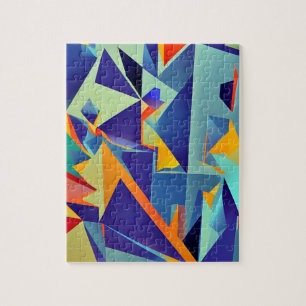 Abstract Cubism Design 290 Jigsaw Puzzle