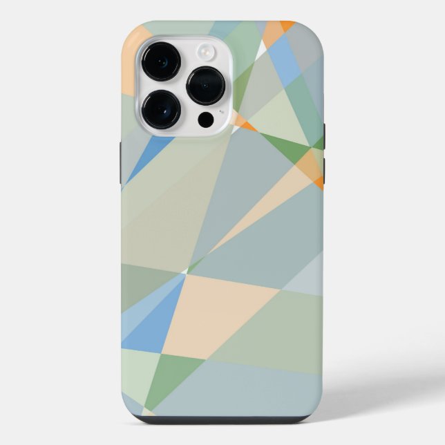 Abstract Cubism Mosaic Pattern iPhone Case (Back)