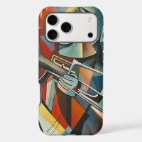 Abstract Cubist Jazz Trumpeter