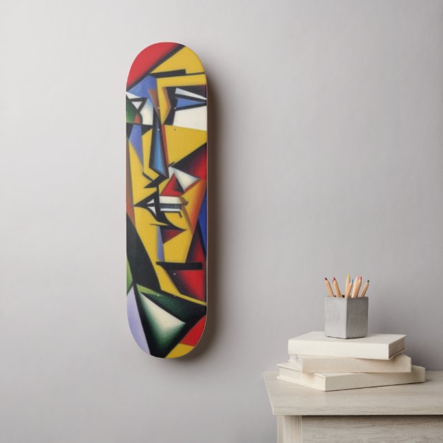 Abstract Cubist Portrait Skateboard (Wall Art)
