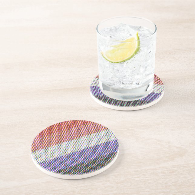 Abstract Cupioromantic Pride Flag   Coaster (Side)