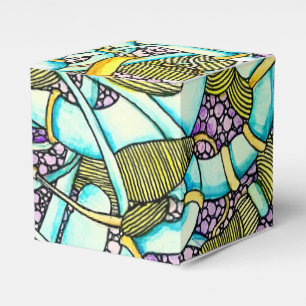Abstract Curved Tubes Pipes Wires Drawing Favour Box