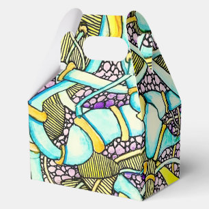 Abstract Curved Tubes Pipes Wires Drawing Favour Box
