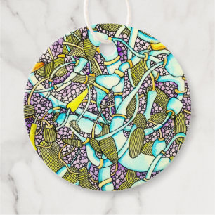 Abstract Curved Tubes Pipes Wires Drawing Favour Tags