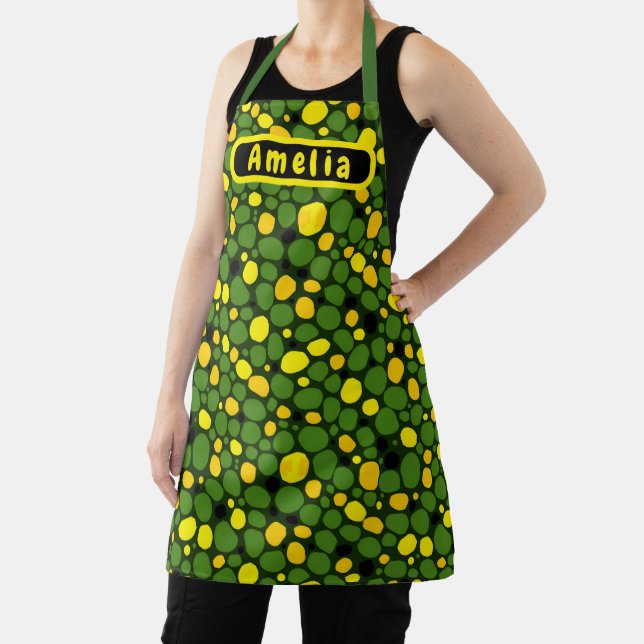 Abstract Custom Fun Vegetables Corn Peas Pattern Apron (Insitu)