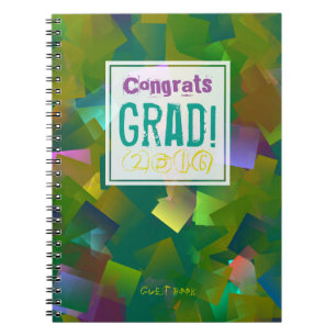 Abstract Custom Graduation Guest Book 6