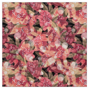 Abstract cute beautiful pink flowers floral design fabric