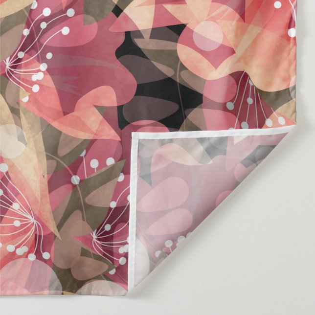 Abstract cute beautiful pink flowers floral design tapestry (Detail)
