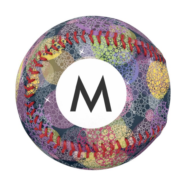 Abstract Cute Polka Dot Circle Baseball (Front Left)